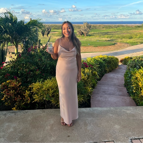 BHLDN Dresses & Skirts - BHLDN CALI SATIN CHARMEUSE MIDI DRESS
